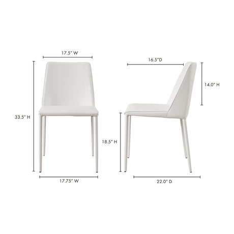 Modern European furniture - Minimalist Vegan Leather Dining Chairs (2) - www.oroa.com
