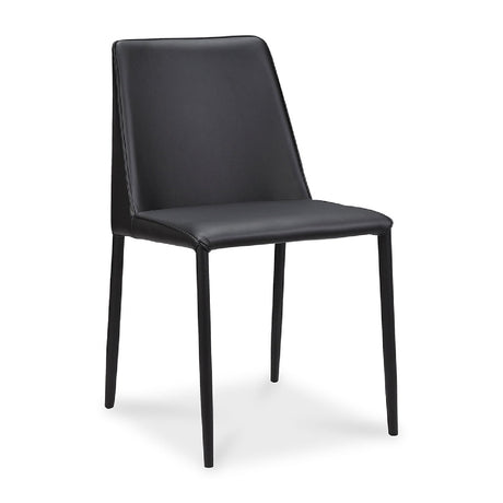Modern European furniture - Minimalist Vegan Leather Dining Chairs (2) - www.oroa.com
