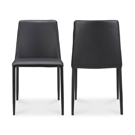 Modern European furniture - Minimalist Vegan Leather Dining Chairs (2) - www.oroa.com