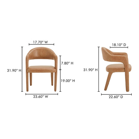 Modern European furniture - Upholstered Open-Back Dining Chair - www.oroa.com