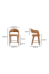 Modern European furniture - Open Barrel-Back Counter Stool - www.oroa.com
