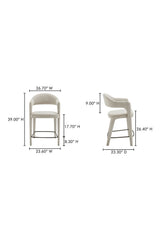 Modern European furniture - Open Barrel-Back Counter Stool - www.oroa.com