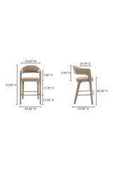 Modern European furniture - Open Barrel-Back Bar Stool - www.oroa.com
