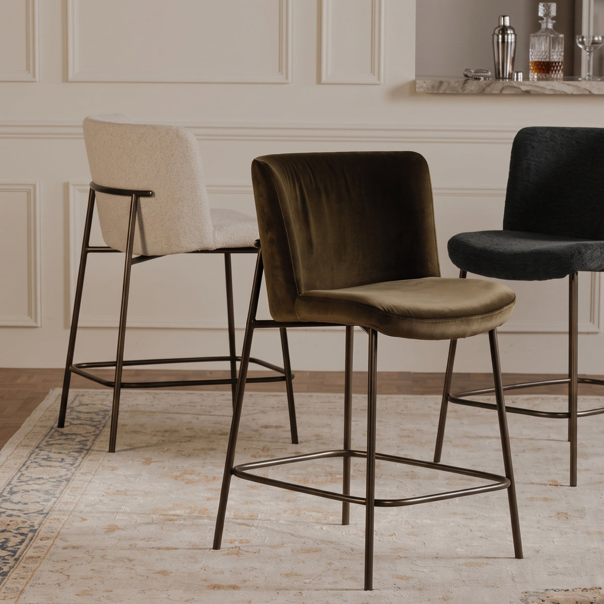 Thin Metal Frame Bar Stool | Novi Living Early - www.oroa.com