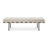 Modern European furniture - Beige Upholstered Dining Bench - www.oroa.com