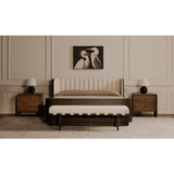 Modern European furniture - Beige Upholstered Dining Bench - www.oroa.com