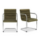 Modern European furniture - Channeled Cantilever Dining Chairs (2) - www.oroa.com