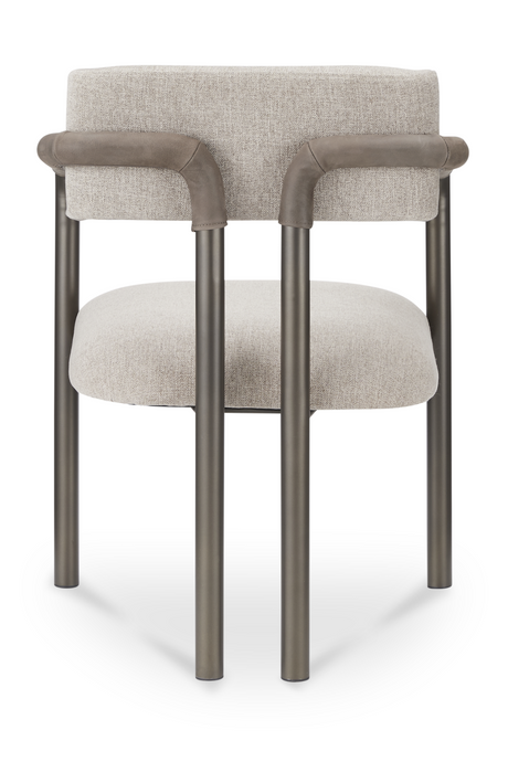 Modern European furniture - Brown Fabric Dining Chair - www.oroa.com
