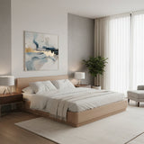 Light Oak Scandinavian Bed | Novi Living Round Off
