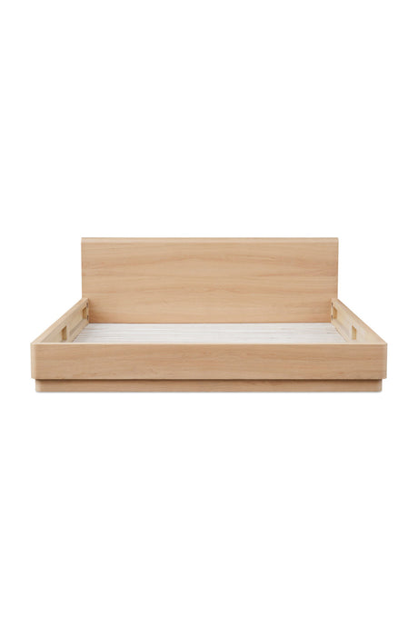 Modern European furniture - Light Oak Scandinavian Bed - www.oroa.com