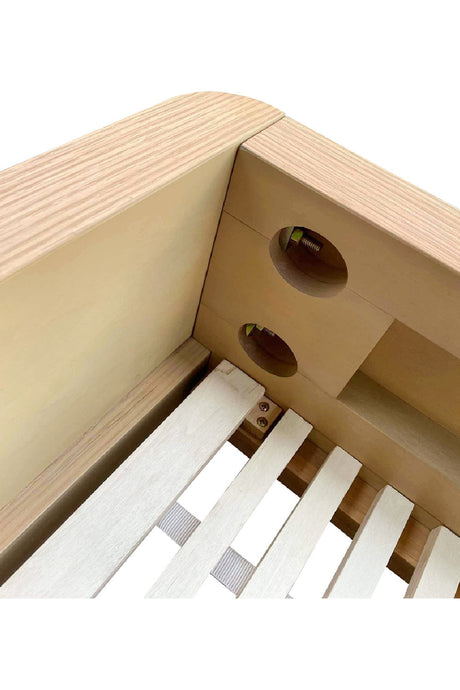 Modern European furniture - Light Oak Scandinavian Bed - www.oroa.com