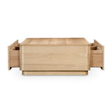 Modern European furniture - 2-Drawer Wooden Coffee Table - www.oroa.com