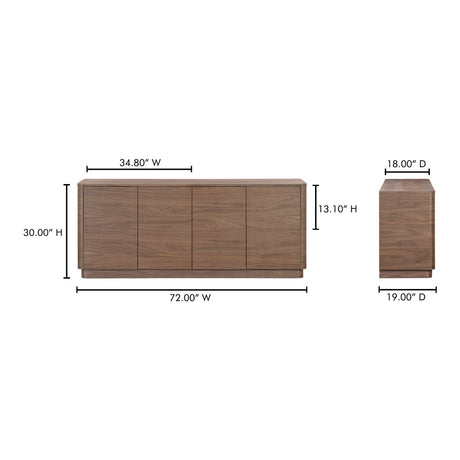 Modern European furniture - 4-Door Wooden Sideboard - www.oroa.com
