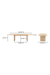 Modern European furniture - Rectangular Oak Dining Table - www.oroa.com