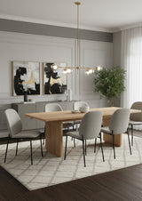 Modern European furniture - Rectangular Oak Dining Table - www.oroa.com