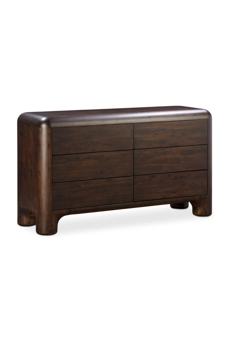 Modern European furniture - Brown Acacia 6-Drawer Dresser - www.oroa.com