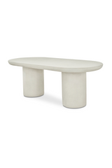 Modern European furniture - Cream Concrete Dining Table - www.oroa.com