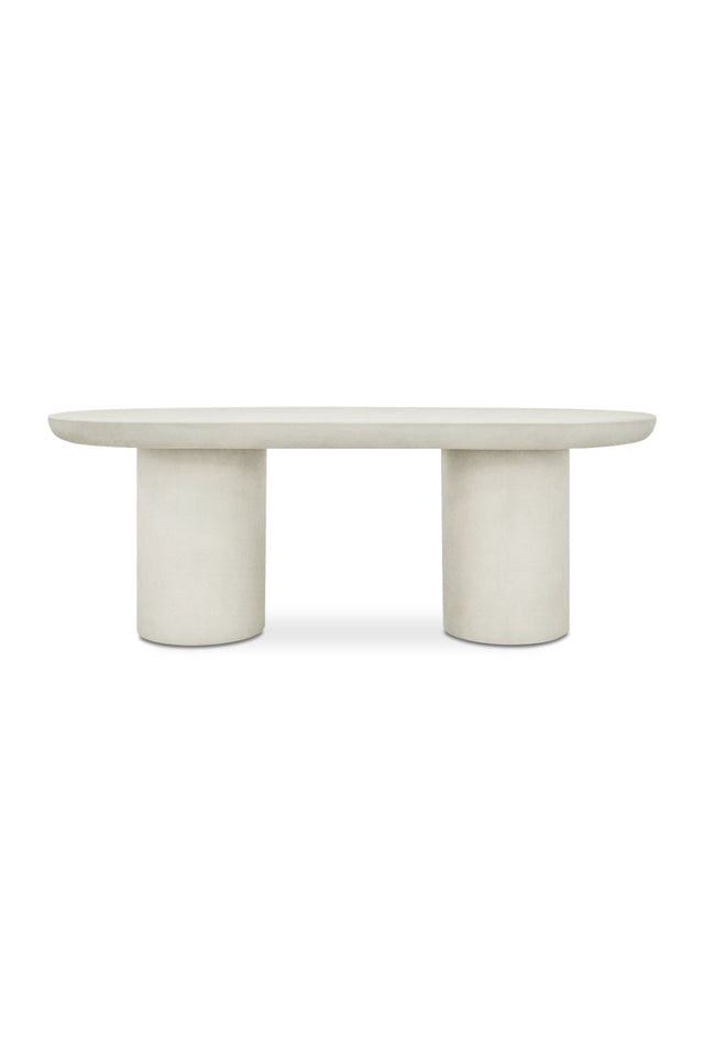 Modern European furniture - Cream Concrete Dining Table - www.oroa.com