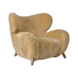 Beige Sheepskin Lounge Armchair | OROA Modern Dalton
