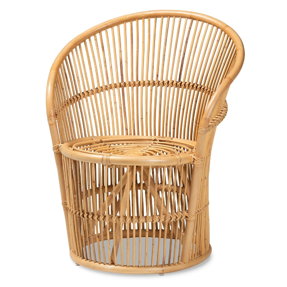 Modern European furniture - Rattan Round Base Accent Chair - www.oroa.com