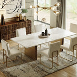 White Marble Rectangular Dining Table | OROA Modern Auer