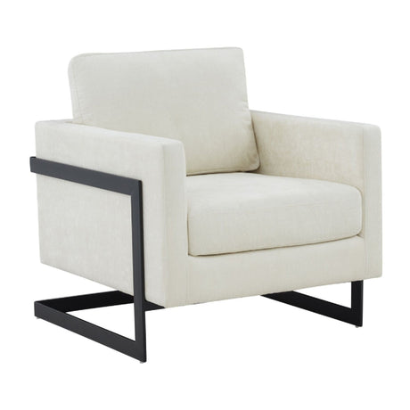Metal Framed Square Accent Chair | OROA Modern Prince