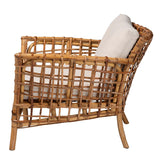 Modern European furniture - Rattan Flared Arm Lounge Chair - www.oroa.com