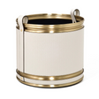 Leather Wheeled Cachepot | Pinetti  | OROA.com