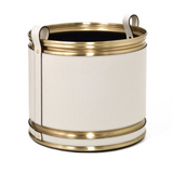 Leather Wheeled Cachepot | Pinetti  | OROA.com