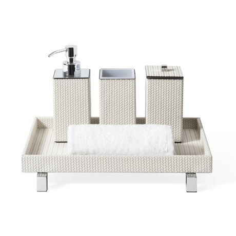 Leather Square Cotton Pad Holder | Pinetti Poseidon | OROA.com