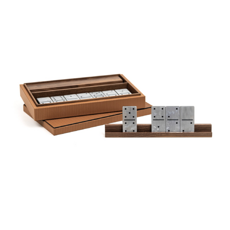 Leather Box Board Game | Pinetti Dominoes | OROA.com