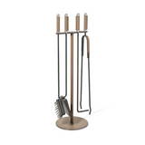 Leather Covered Fireplace Set | Pinetti | OROA.com