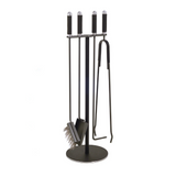 Leather Covered Fireplace Set | Pinetti | OROA.com