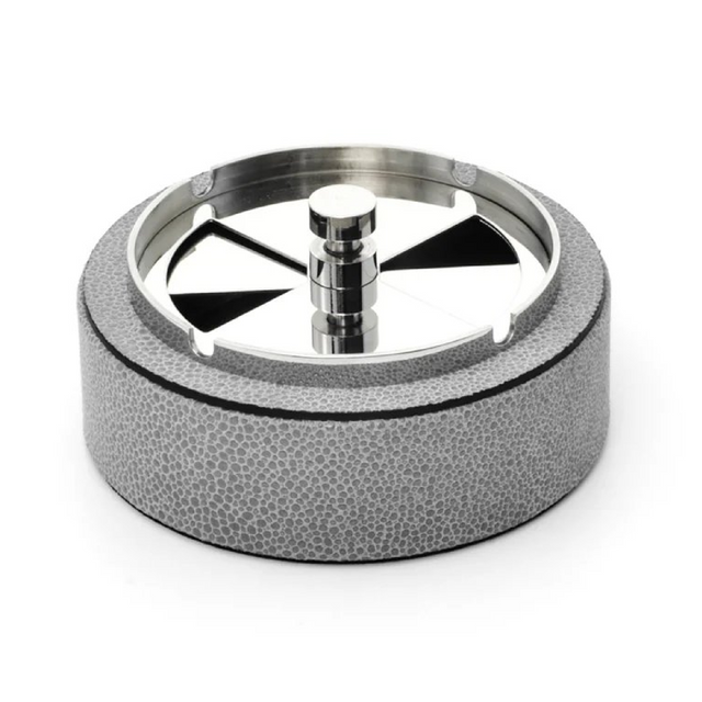 Leather Covered Revolving Ashtray | Pinetti Vento | OROA.com