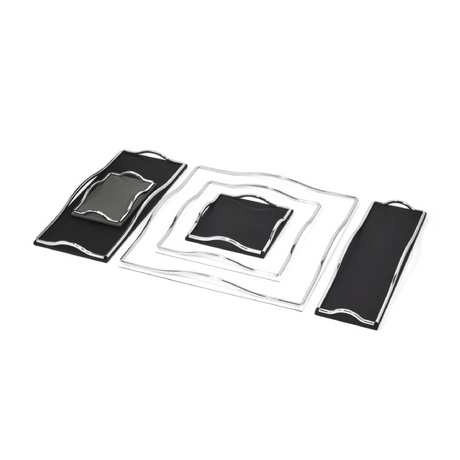 Calf Leather Modern Tray | Pinetti Wave | OROA.com