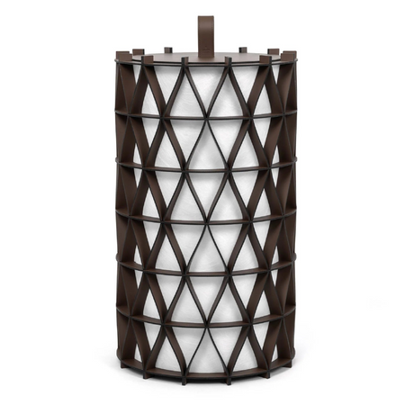 Cylindrical Leather Outdoor Lantern | Pinetti Arena | OROA.com