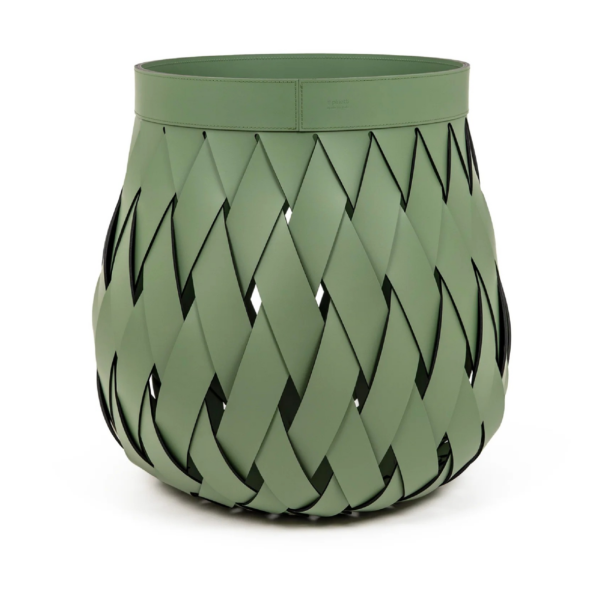 Handwoven Leather Basket | Pinetti Canaria | OROA.com