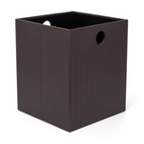 Genuine Leather Square Paper Bin L | Pinetti | OROA.com