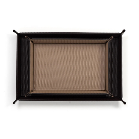 Rectangular Studded Leather Trinket Tray | Pinetti Rigid | OROA.com
