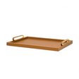 Leather Covered Wooden Tray | Pinetti Foscari | OROA.com