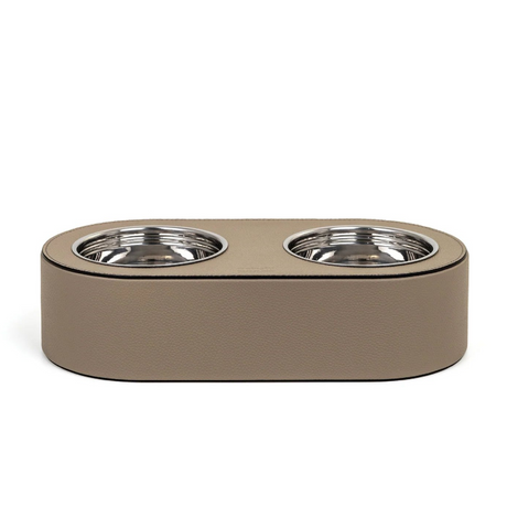 Leather Covered Pet Bowl | Pinetti | OROA.com