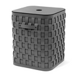 Flat Lidded Leather Square Basket L | Pinetti Demetra | OROA.com