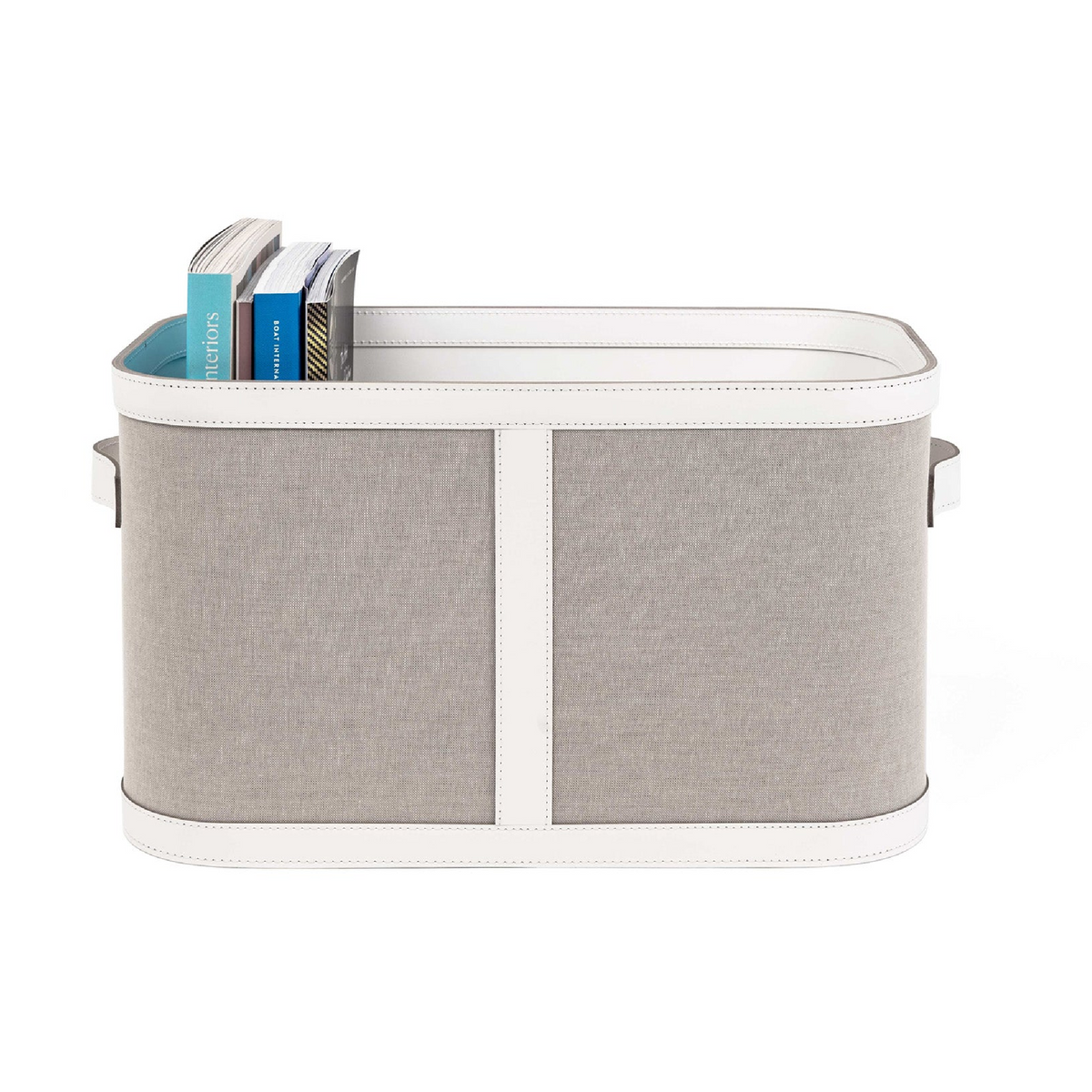 Leather Basket With Handles S | Pinetti Penelope | OROA.com