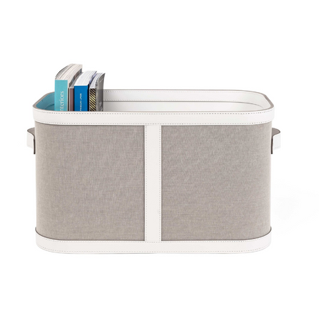 Leather Basket With Handles S | Pinetti Penelope | OROA.com