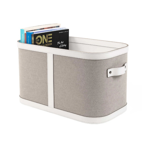 Leather Basket With Handles S | Pinetti Penelope | OROA.com