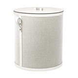 Cotton Finished Leather Round Basket | Pinetti Penelope | OROA.com