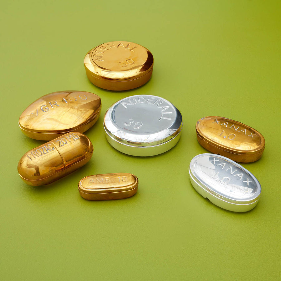Solid Brass Pill Box | Jonathan Adler Prozac | Oroa.com