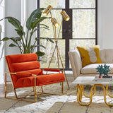 Channeled Velvet Lounge Chair | Jonathan Adler Goldfinger
