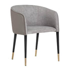 Fabric & Leather Dining Armchair by Splendido Asher Dining Chair
