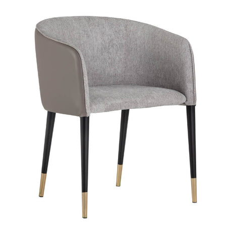 Fabric & Leather Dining Armchair by Splendido Asher Dining Chair